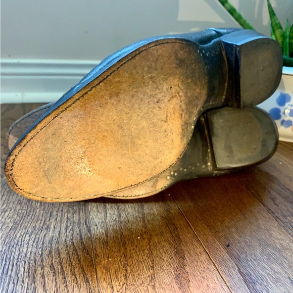 Larry Mahan Cowboy Western Boot Black Leather Sz 10.5E ElPaso Texas Handcrafted - Picture 8 of 14